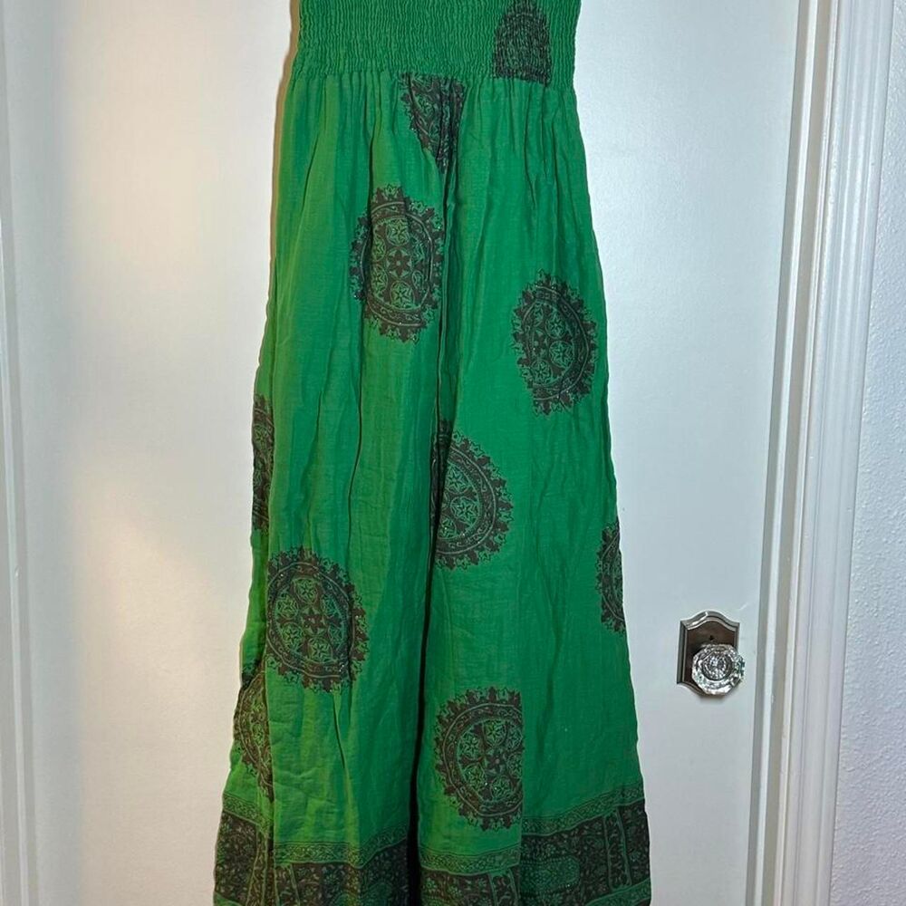 Planet-gold Women's Green Dress